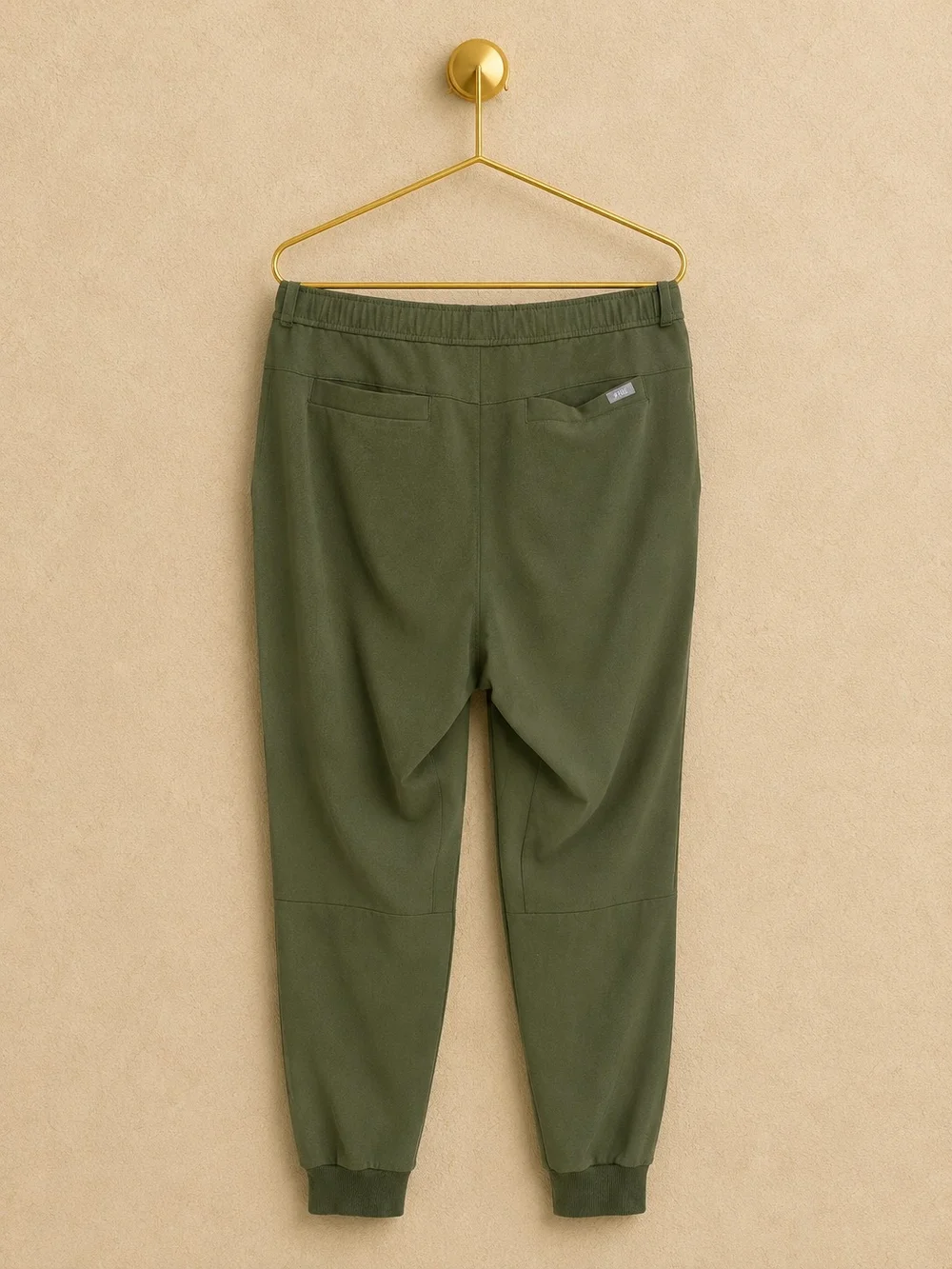 Figs Men's Olive Green Joggers with Burgundy Drawcord